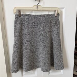 LOFT Heathered Gray Skater Skirt